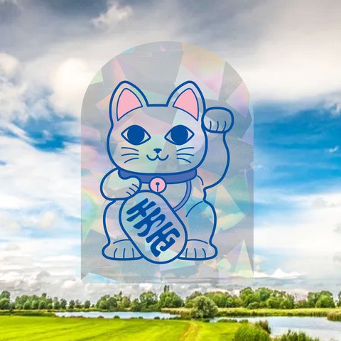 Fensteraufkleber Regenbogenmacher Maneki Neko
