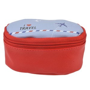 Toilet bag ladies 12x8x6 cm red polyester