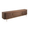 TV-Schrank aus Walnussholz und Goldstahl 3227