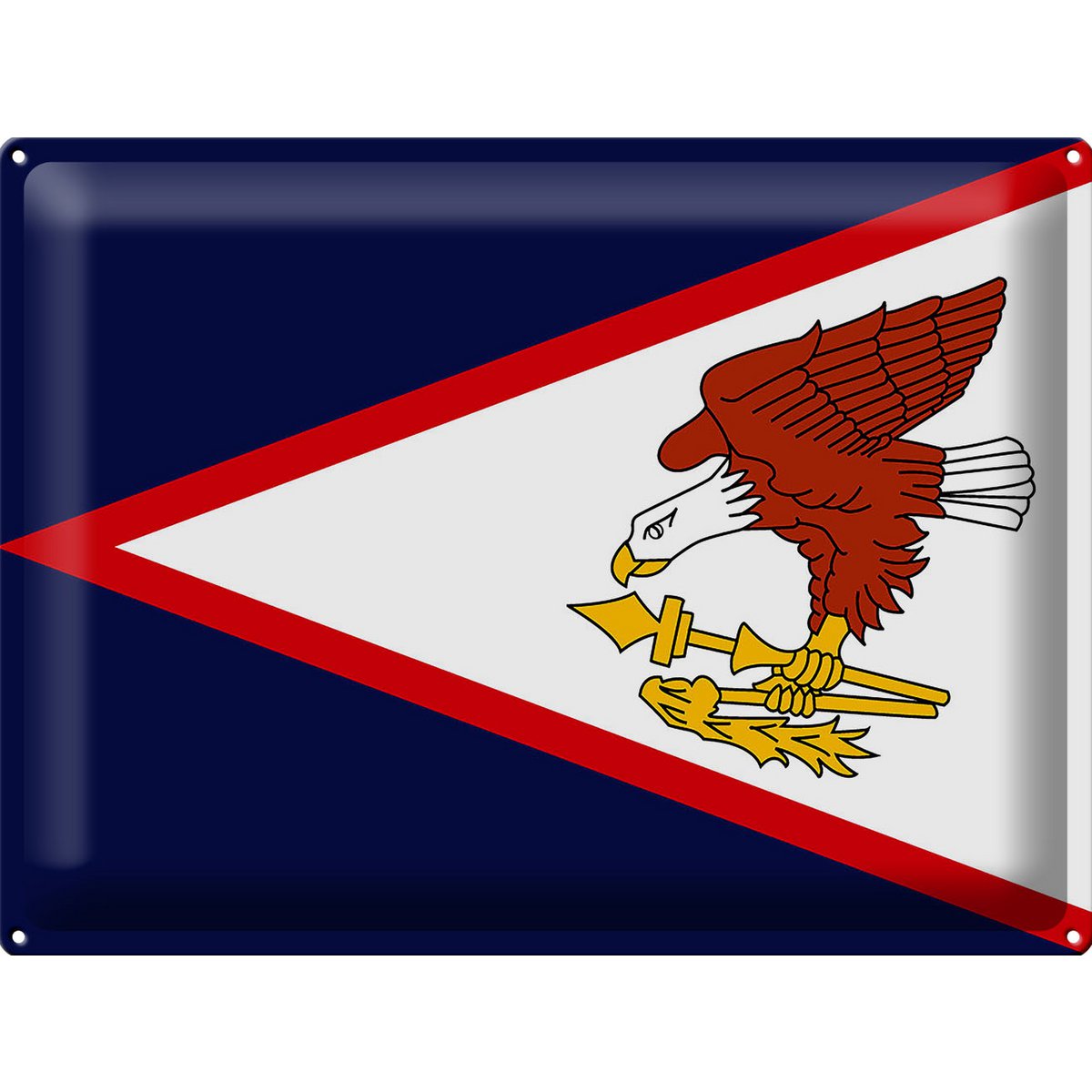 Blechschild Flagge 40x30cm Flag of American Samoa