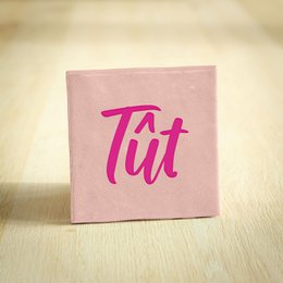 Tegeltje - Tût | Roze & Fuchsia | 10x10cm