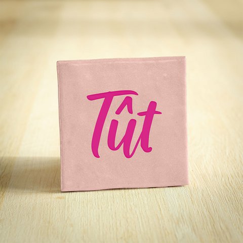 Tegeltje - Tût | Roze & Fuchsia | 10x10cm
