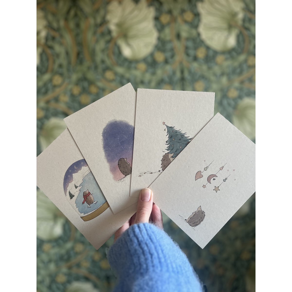 Christmas card - hedgehog no. 4