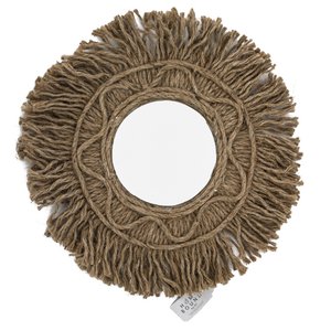 Mirror around burlap