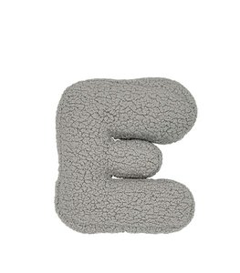 Letter Teddy pillow, gray