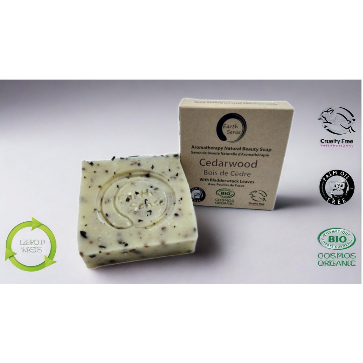 Organisk certificeret solid sæbe - Cedarwood med blærewrack 90g