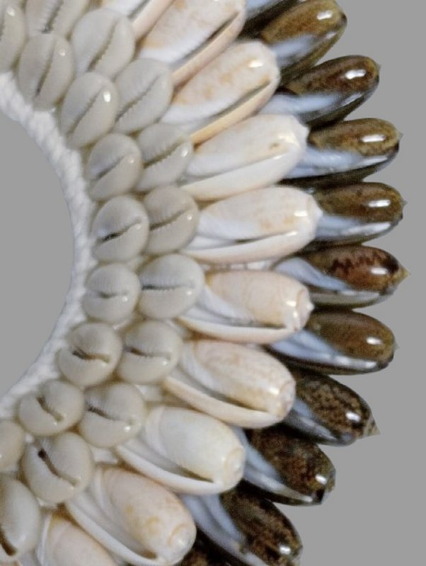 Collana Papua Collana di conchiglie su decorazione di conchiglia standard Copia