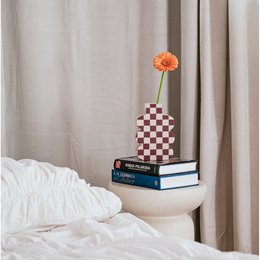 Trævase, eklektisk indretning, sjov vase til blomster CHECK MATE