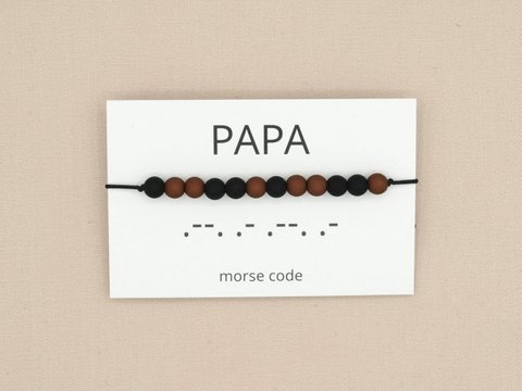 morse code armband papa