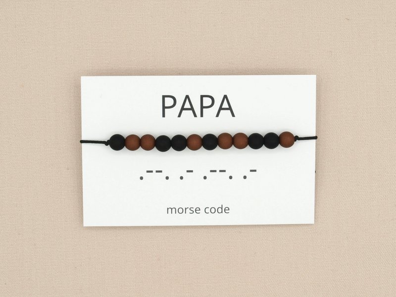 morse code armband papa