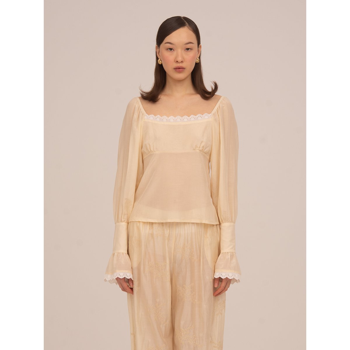 Crème Crush-blouse