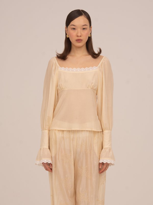 Crème Crush-blouse