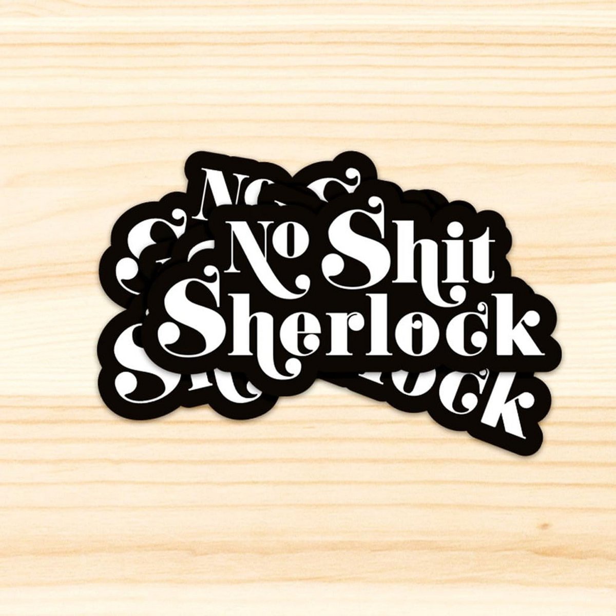 Klistermærke Nej lort Sherlock