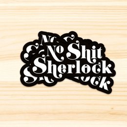 Klistermærke Nej lort Sherlock