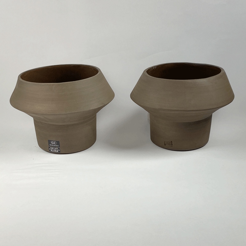 Waikiki vase nøgen | Keramik | Plantepotte | Wabi Sabi | Ler | Håndlavet | Hollandsk design