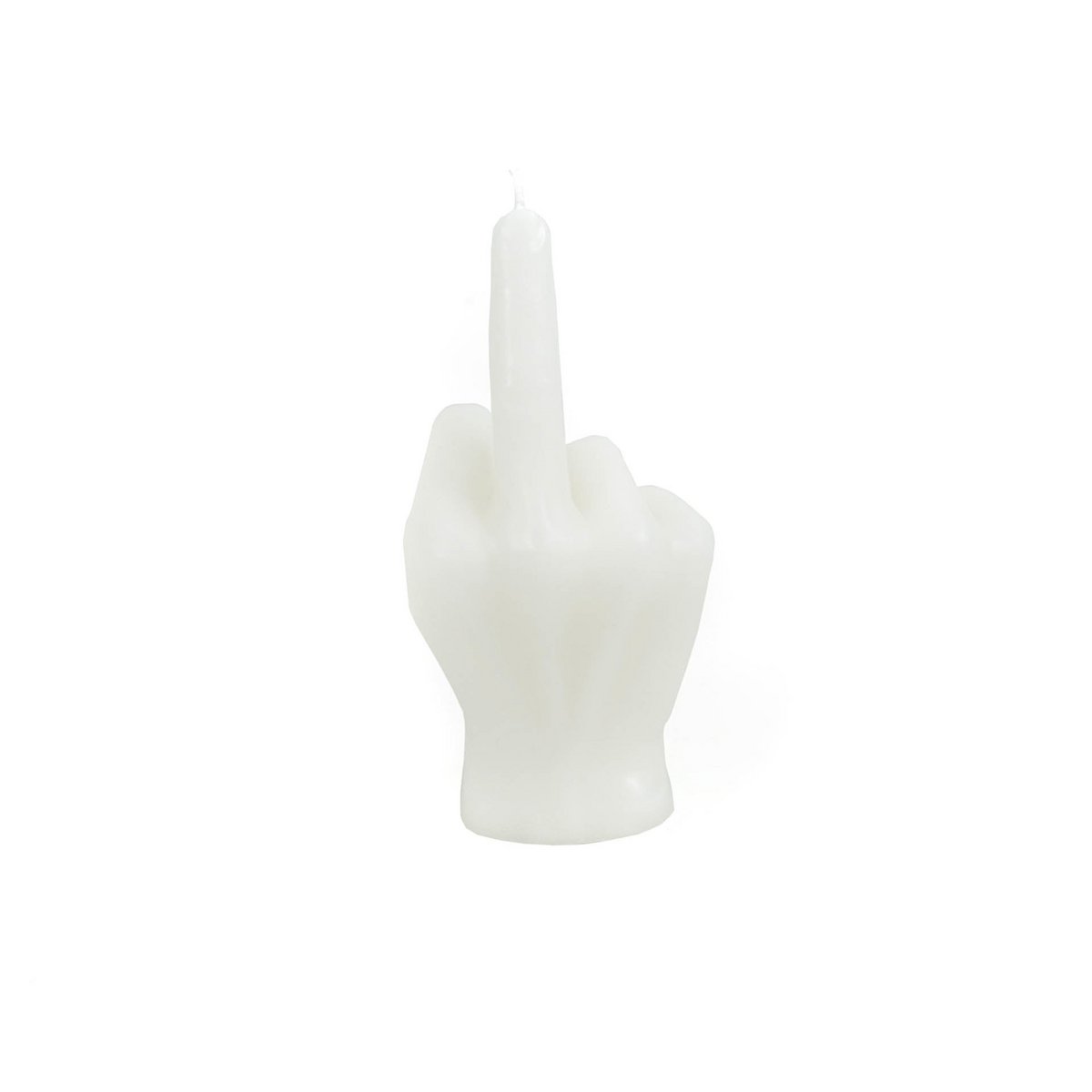 Candle -Middle Finger - Wax -White - 310 gram - 10x9x17cm