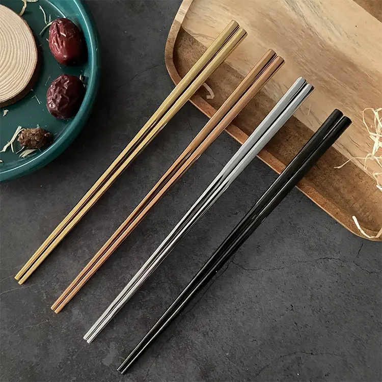 Pair of Reusable Chopsticks - Stainless steel - 5 colors available