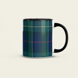 Tazza in ceramica tartan 325 ml - QUADRATI BLU SCURO/VERDE