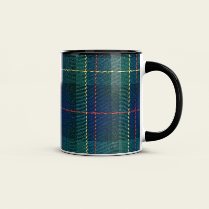 Tazza in ceramica tartan 325 ml - QUADRATI BLU SCURO/VERDE