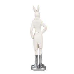 Kaninstatue 28 cm Hvid Polyresin påskedekoration