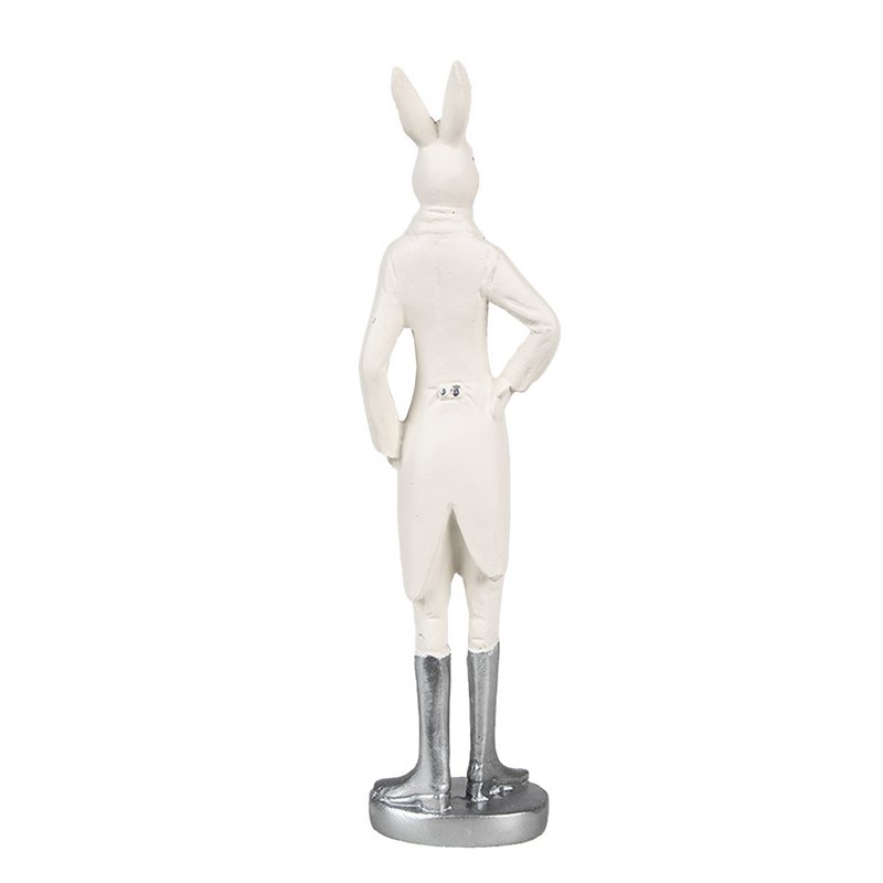 Kaninstatue 28 cm Hvid Polyresin påskedekoration