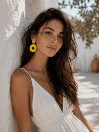 LEMONADE and PISTACHIO - Yellow and Green Artisan Earrings