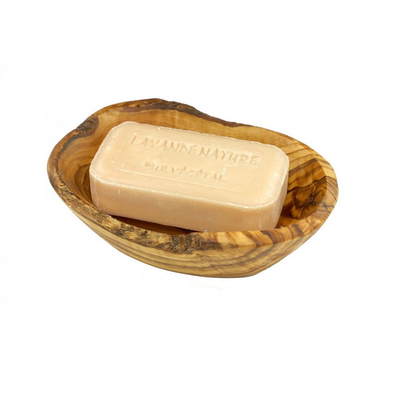 Rustic oval soap dish approx. 9 – 11 cm made of olive wood