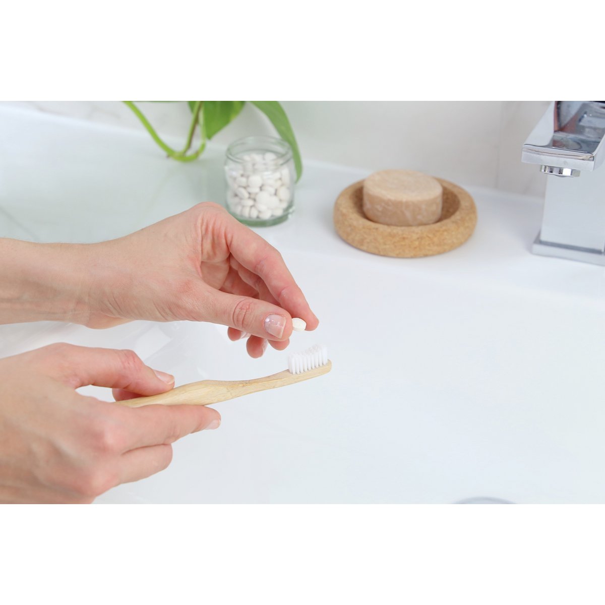 Bamboe Tandenborstel | Ergonomisch | Middelgrote borstelharen