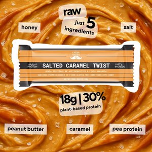 Gezouten karamel twist premium rauwe glutenvrije eiwitbar 30% - myGreektaste - 60gr