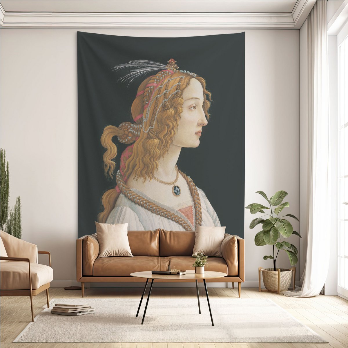 Portret van Simonetta Vespucci Wandtapijt