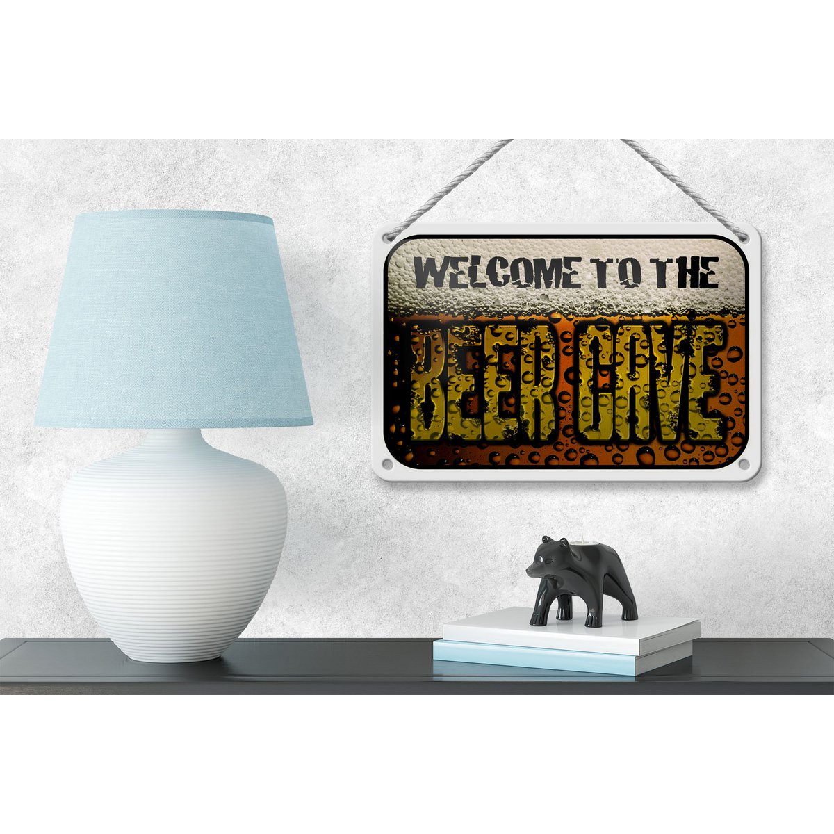 Blechschild Bier 18x12cm welcome to the beer cave Dekoration