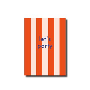 Postcard ·  Let's party striped