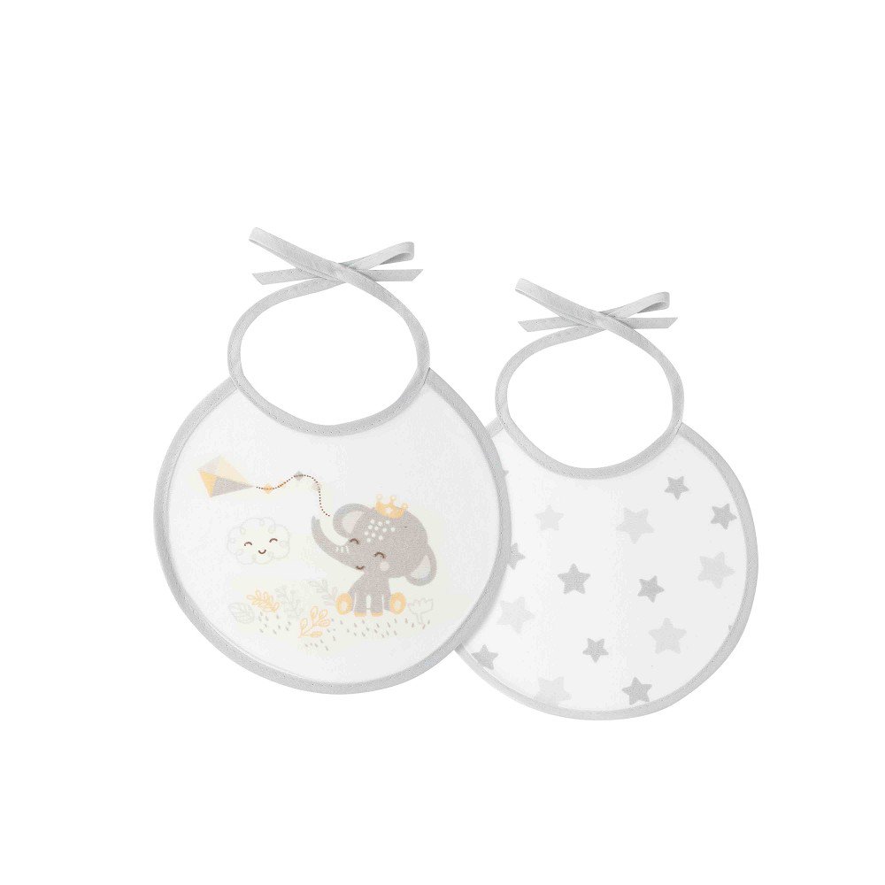 PACK 2 BIBS - 20X20 - CACHIRULO ESTRELLAS - GRAY
