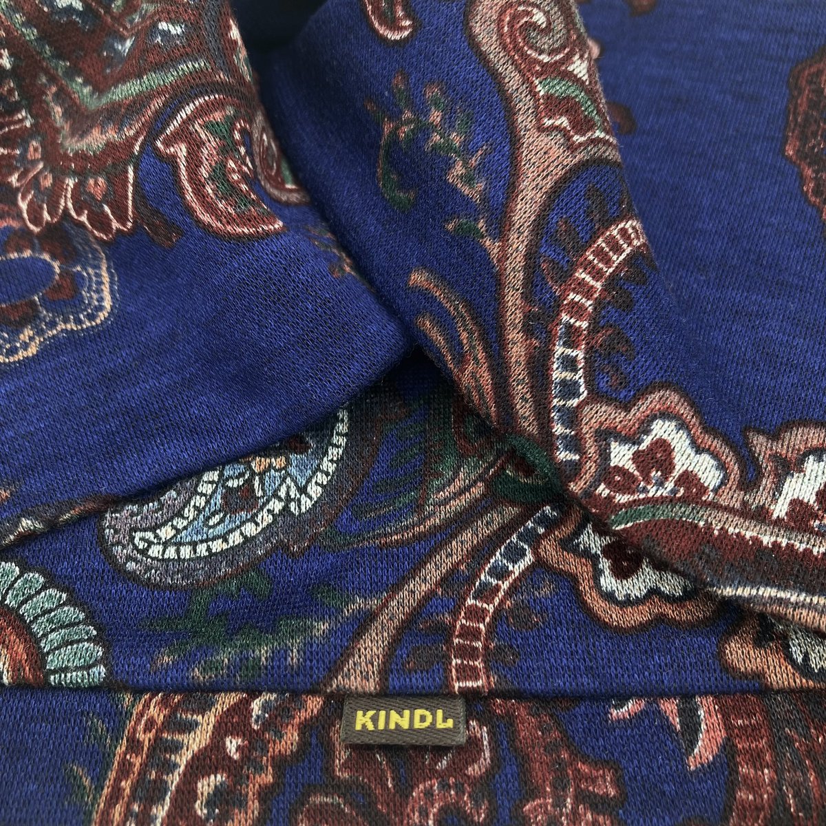 Stirnband Haarband Blau Paisley Ponte Jersey