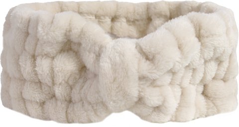 WS pluche spa -hoofdband latte