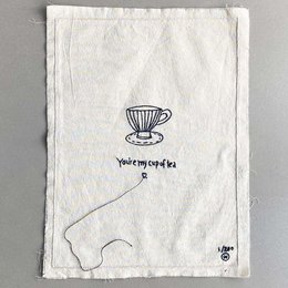 stitched art 'you are my cup of tea'