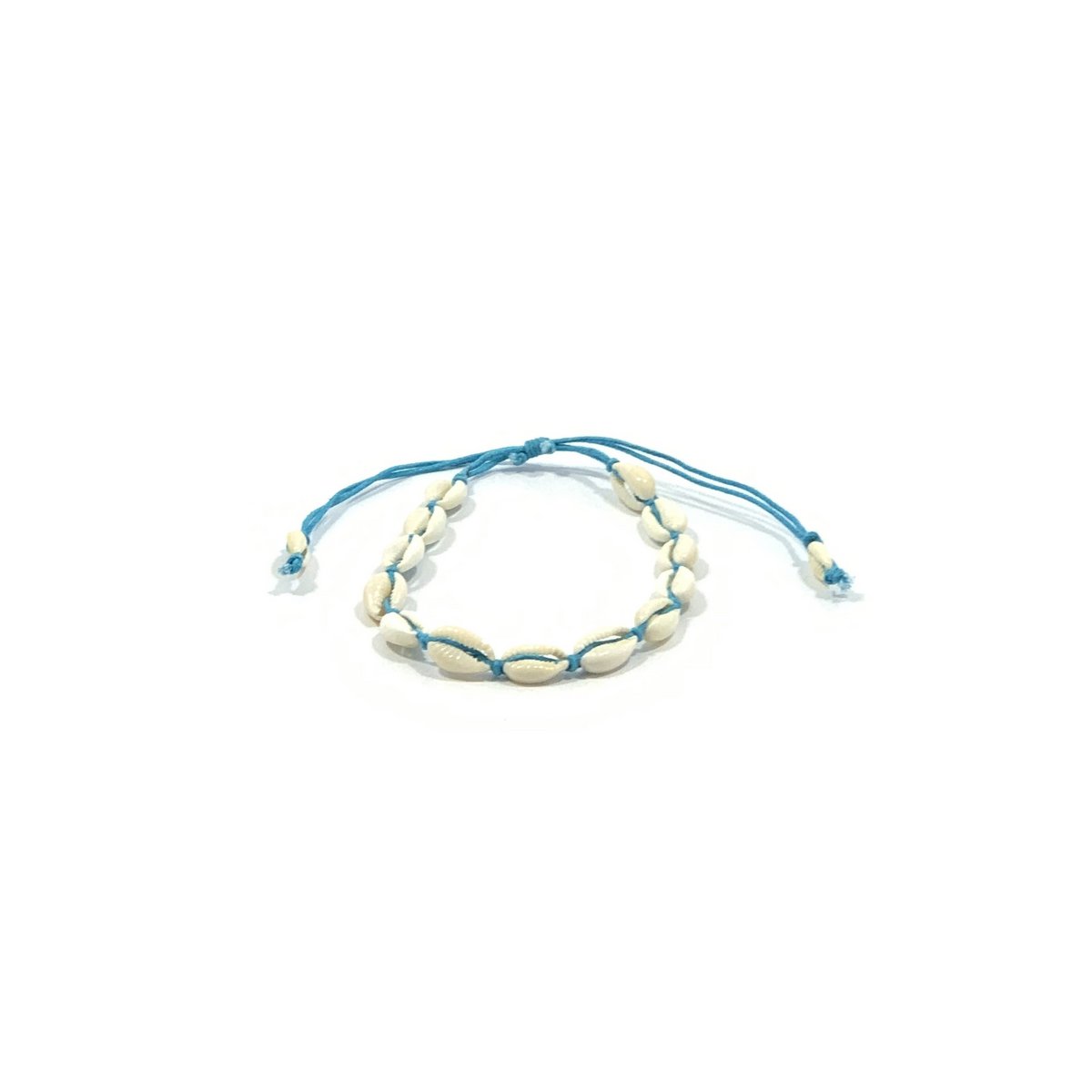 Bracelet de cheville Cowry bleu