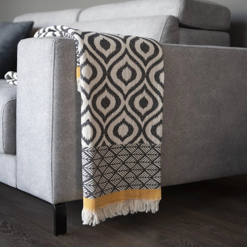 Coperta da tiro in cotone turco Asude