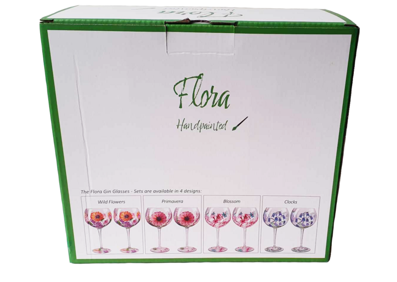 Flora Gin Glass Clocks, 650ml, 2-pack, giftbox