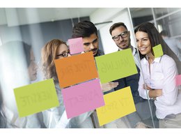 Info communicatiekaarten, 200x150mm, 4 x 50 stuks,zelfkl. 4 kleuren, FSC,
