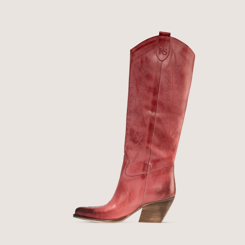 Nabiki Børstet Wild Rose Texan Støvler