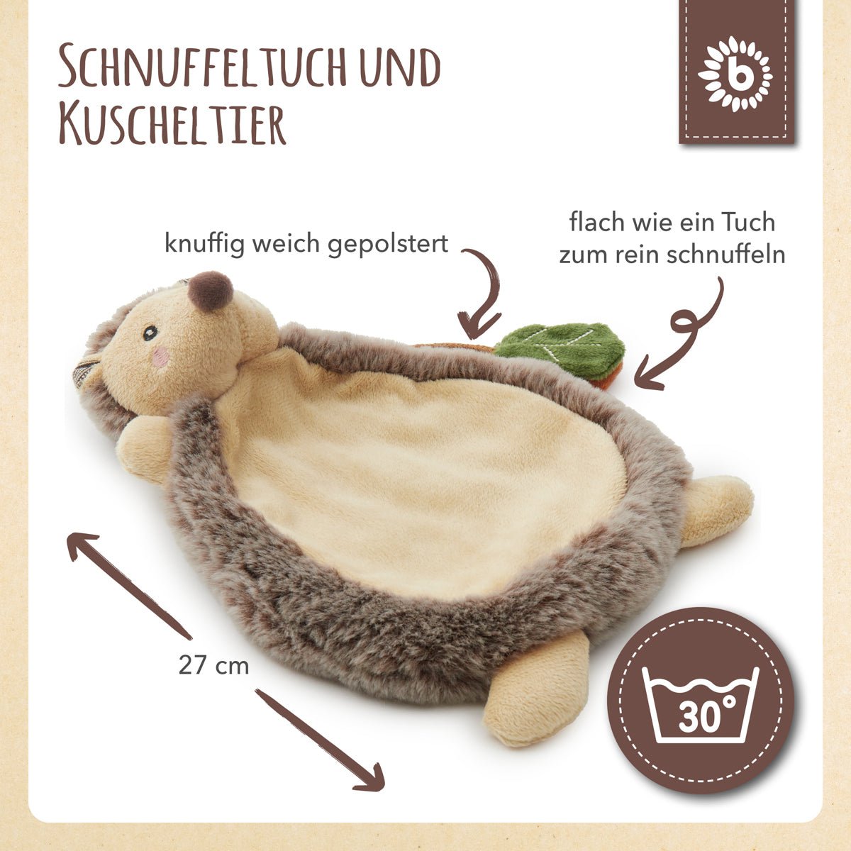 Cuddly cloth hedgehog piksi