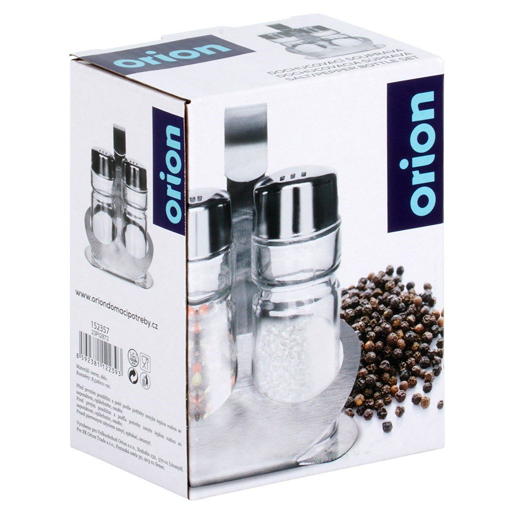 Salt and Pepper Shakers with Stand 3 pcs