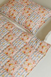 Ensemble de literie matelassée en coton pour les enfants «Garden d'été» - conception patchwork, petite taille