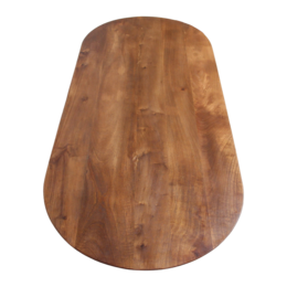 Bullnose mangohouten salontafel bruin - 140x60x35 cm