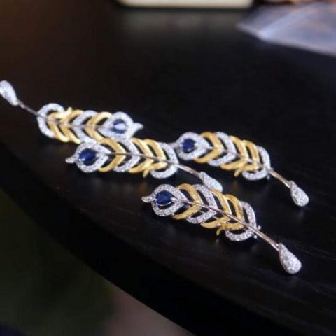 Feathered Splendor Sapphire Brooch