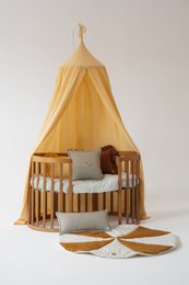Dosel infantil con volante "amarillo mantequilla"