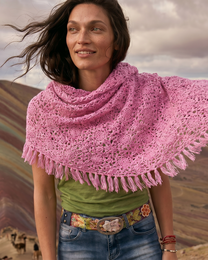 Cashmere scarf LA PAZ hand crocheted triangle