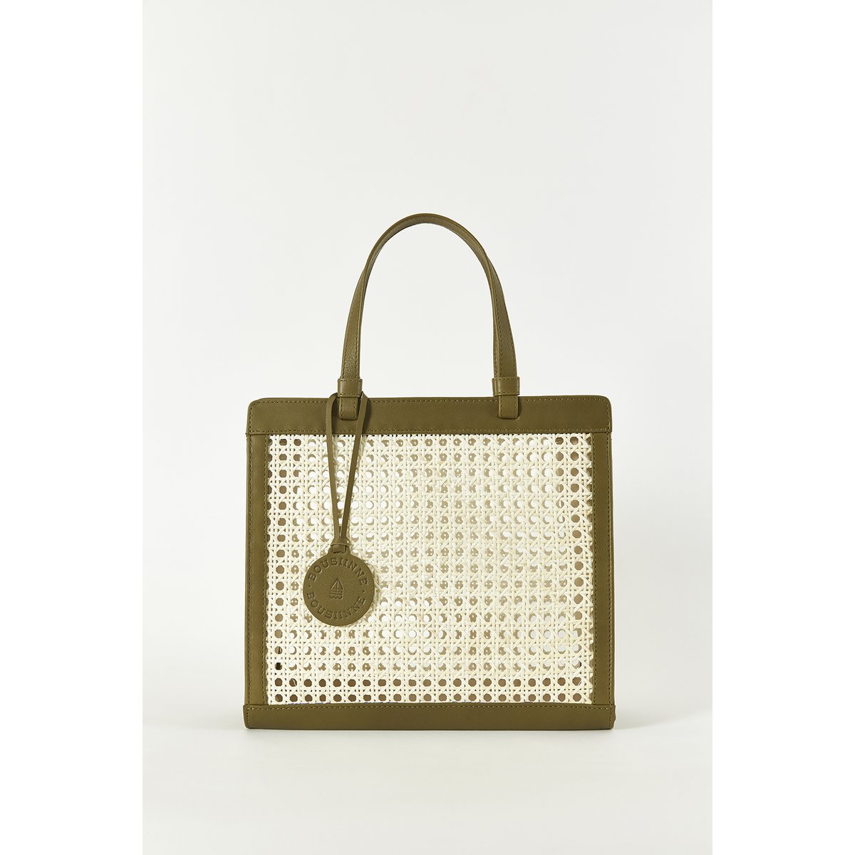 KHAKI CHAÎSE CARRÉ HANDTAS