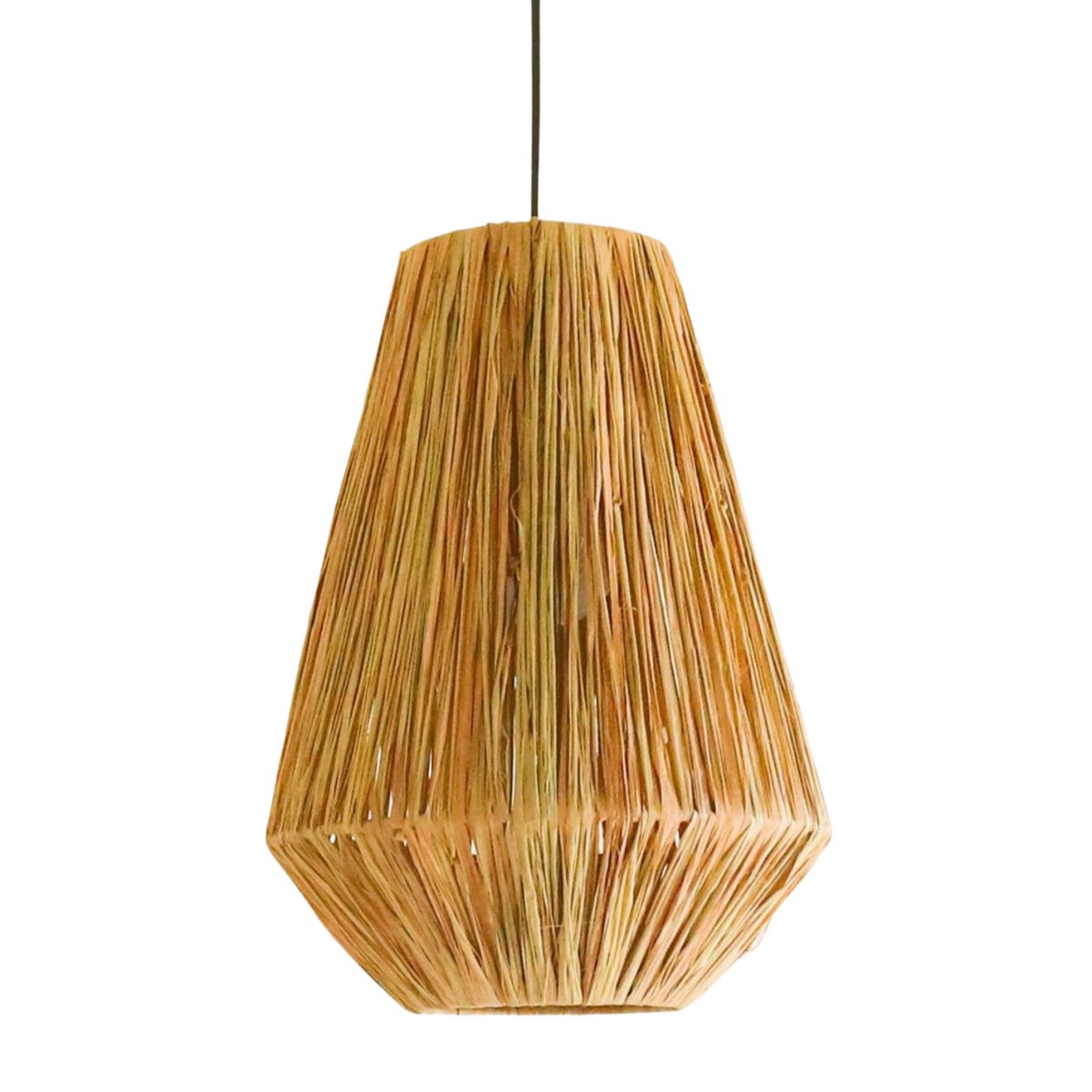 Klosz Lampa sufitowa okrągła ENDAH wykonana z rafii